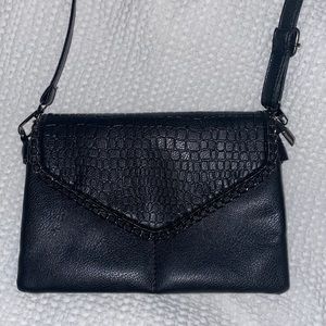 black snake skin cross body